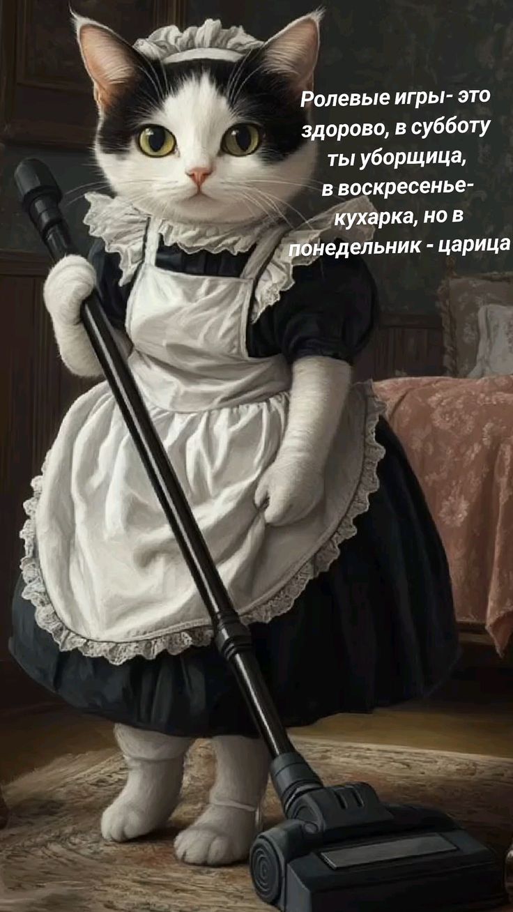 Ролевые игры- это здорово, в субботу ты уборщица, в воскресенье- кухарка, но в понедельник - царица.