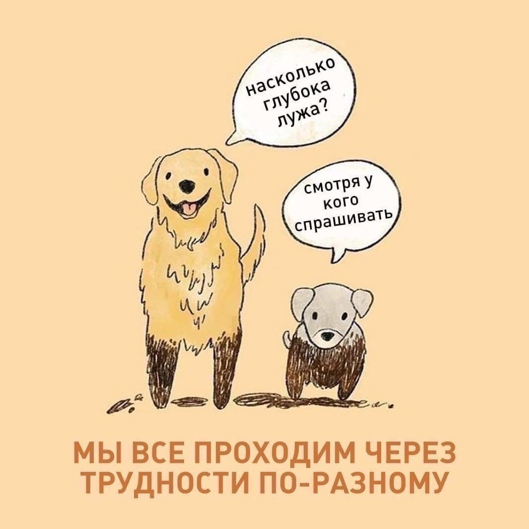 Мы все проходим через трудности по-разному.