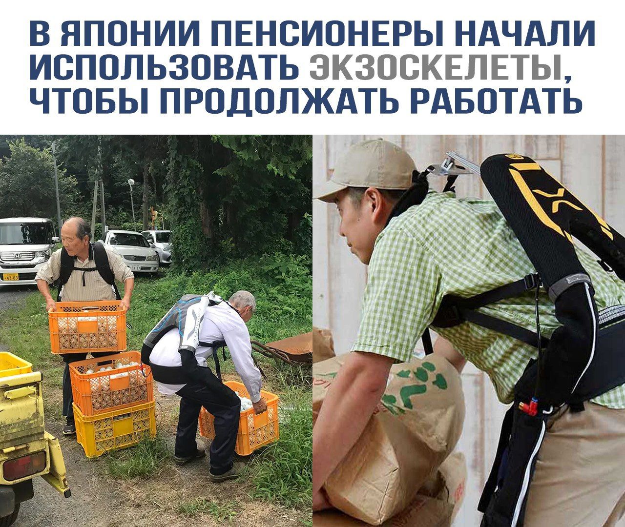 В Японии пенсионеры начали использовать экзоскелеты, чтобы продолжать работать