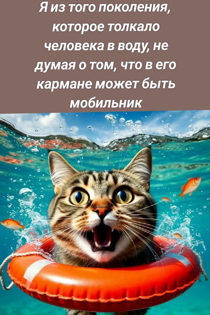 Я из того поколения, которое толкало человека в воду, не думая о том, что в его кармане может быть мобильник
