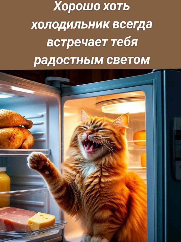 Хорошо хоть холодильник всегда встречает тебя радостным светом