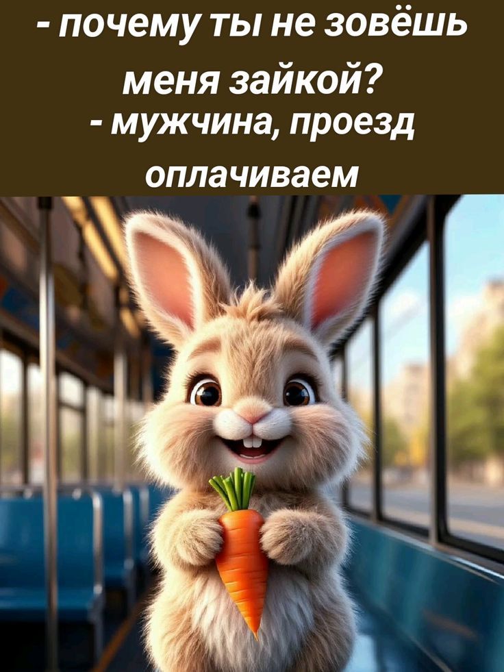 - почему ты не зовёшь меня зайкой?
- мужчина, проезд оплачиваем