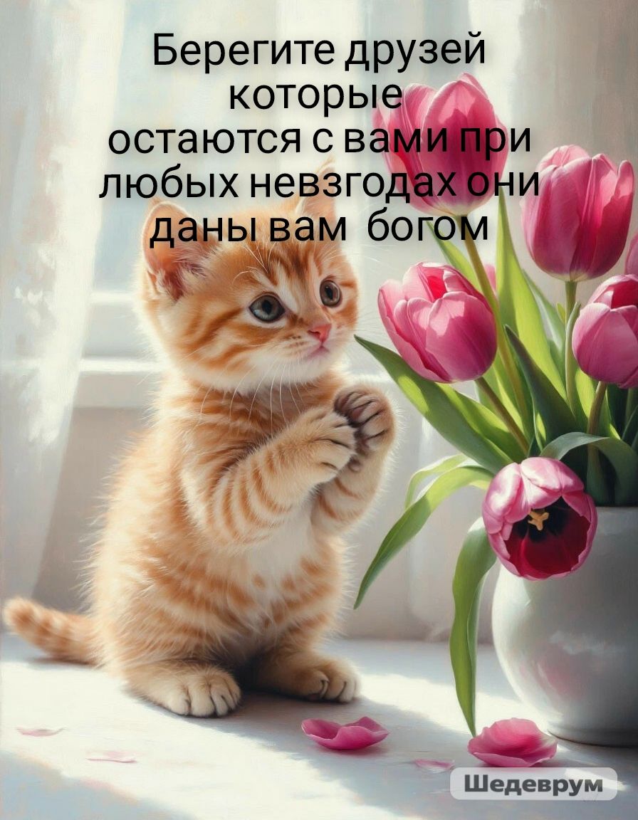 Берегите друзей, которые остаются с вами при любых невзгодах, они даны вам Богом.