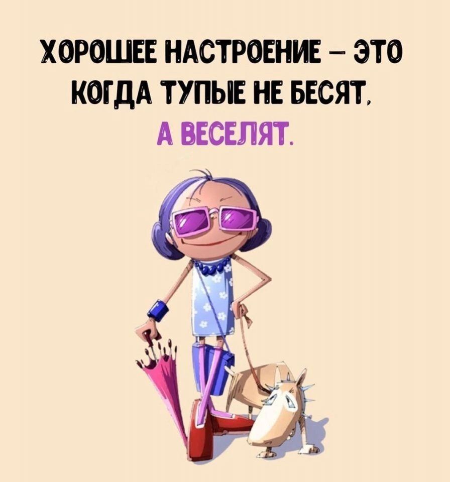 ХОРОШЕ НАСТРОЕНК ЭТО КОГДА ТУПЫЕ НЕ БЕСЯТ А ВЕСЕЛЯТ