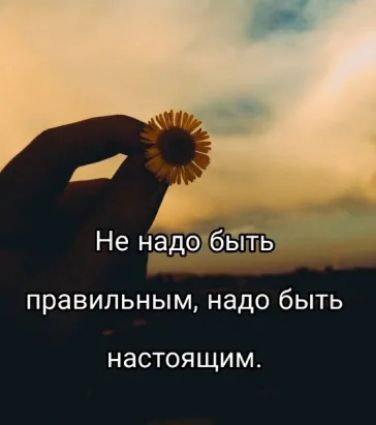 Не надэбБЁв правильным надо быть настоящим