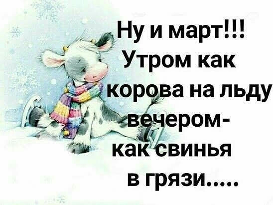 Ну и март _ Утром как кор а на льду в грязи
