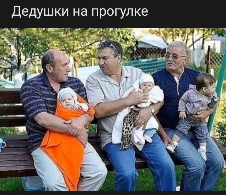 Дедушки на прогулке
