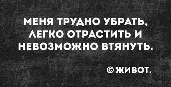 МЕНЯ ТРУАНО УБРАТЬ АЕГКО ОТРАСТИТЬ И НЕВОЗМОЖНО ВТЯНУТЬ ЖИ ВОТ