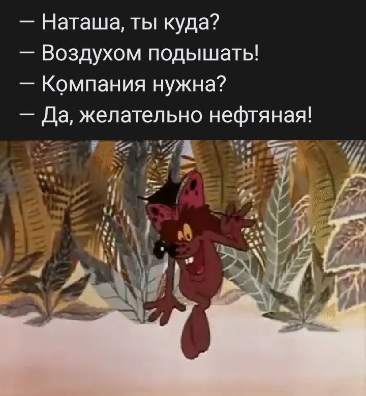 Наташа ты куда Воздухом подышать Компания нужна Да желательно нефтяная