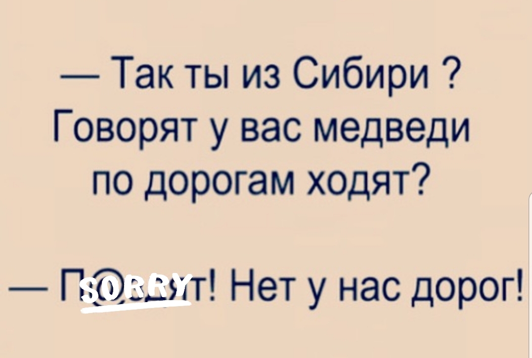 Так ты из Сибири Говорят у вас медведи по дорогам ходят Пэдди Нет у нас дорог