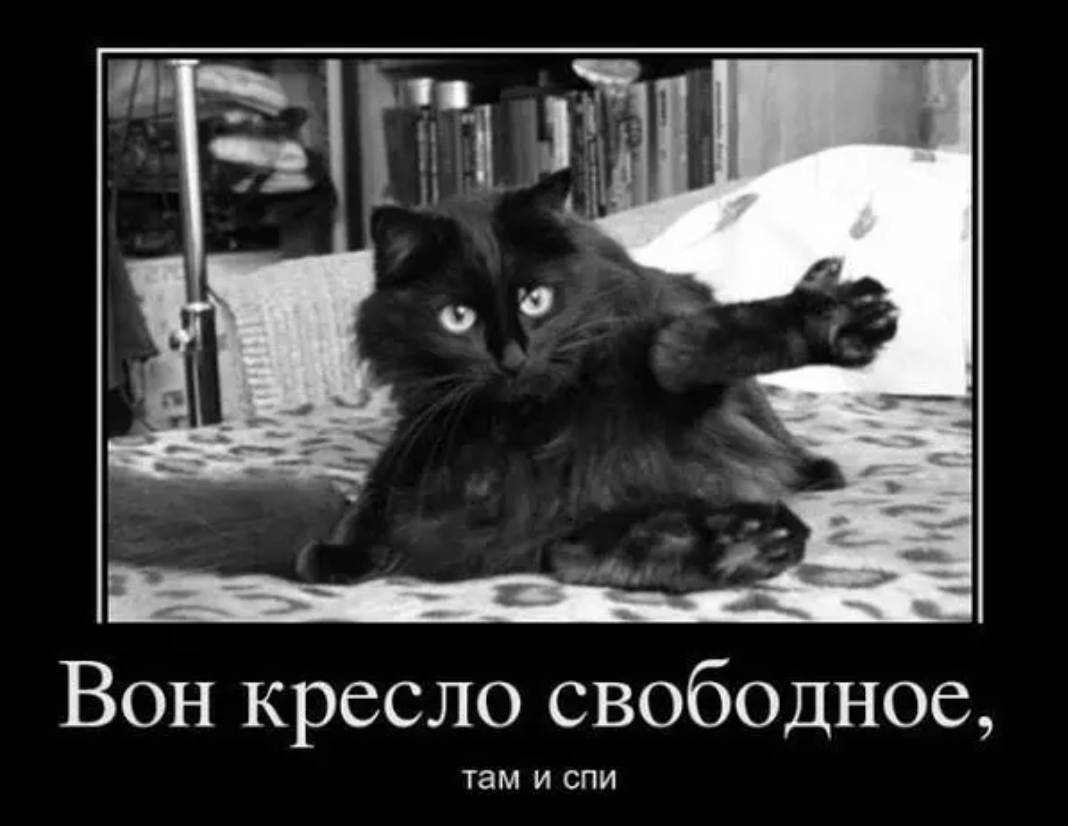Вон кресло свободное нам и спи
