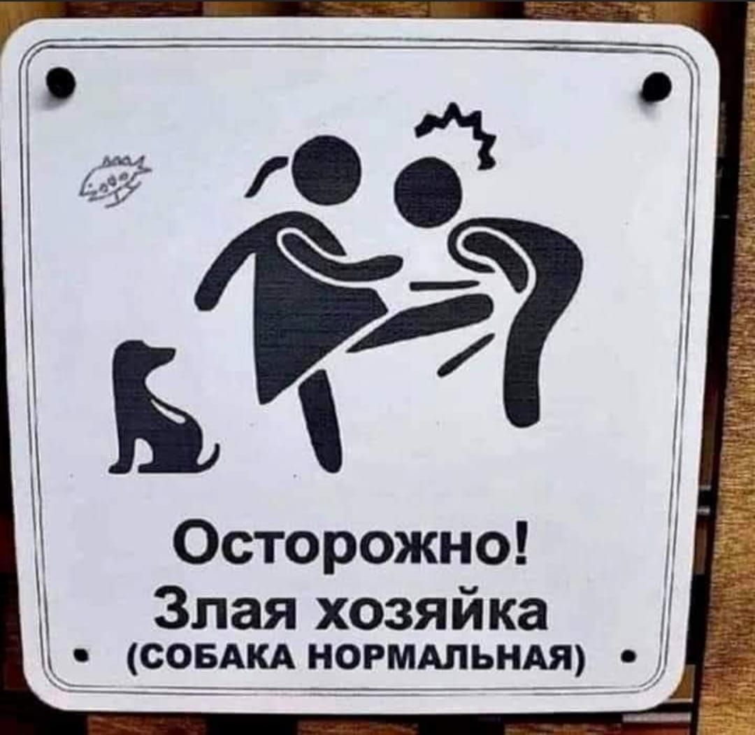 ЬЁ Осторожно Злая хозяйка СОБАКА НОРМАЛЬНАЯ 5