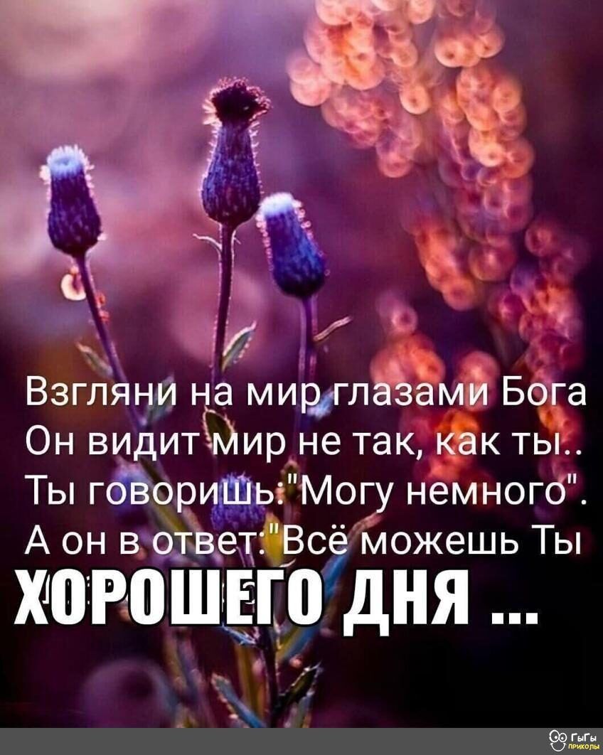 _ и Взгляни на мишладзамй Бога Он видитМир не так кик ты Ты гоЪориШыМогу немногб А он в оЁгЪетЗ Зсё можешь Ты ХПРПШЕШ дня х ви
