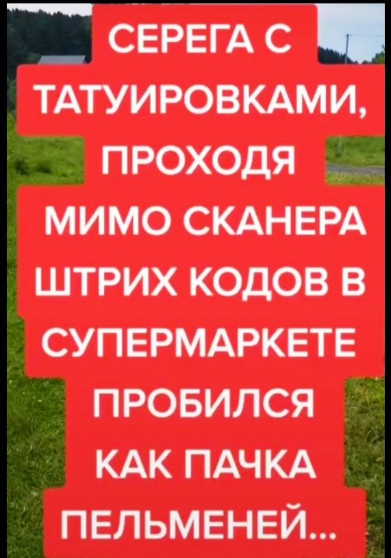 СЕРЕГА С ТАТУИРОВКАМИ ПРОХОДЯ МИМО СКАНЕРА ШТРИХ КОДОВ В СУПЕРМАРКЕТЕ ПРОБИЛСЯ КАК ПАЧКА ПЕЛЬМЕНЕЙ