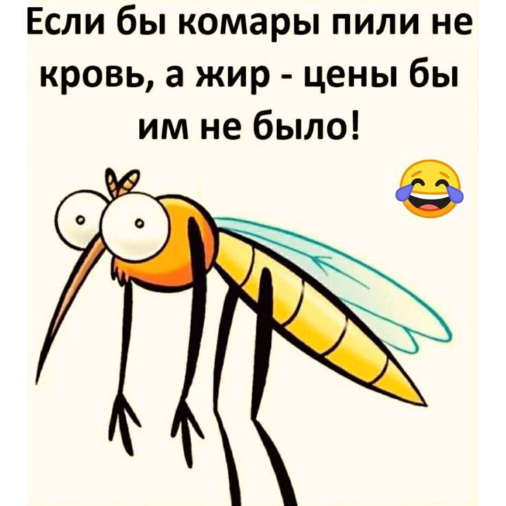 Если бы комары пили не кровь а жир цены бы им не было