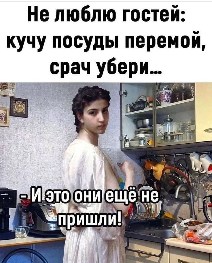 Не люблю гостей кучу посуды перемой срач убери