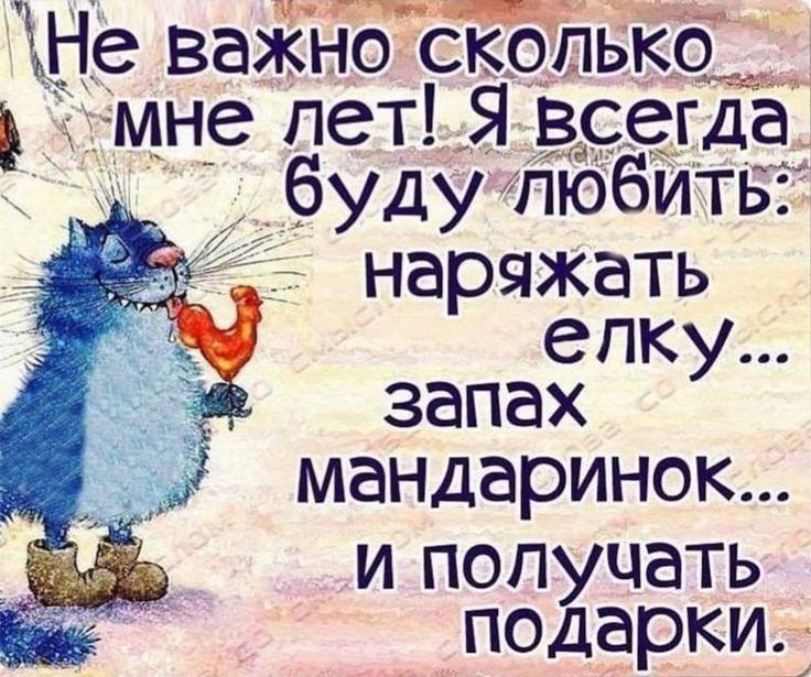 Не важно скопько мне пет Я всегда буду любит наряжать елку запах мандаринок и получать подарки