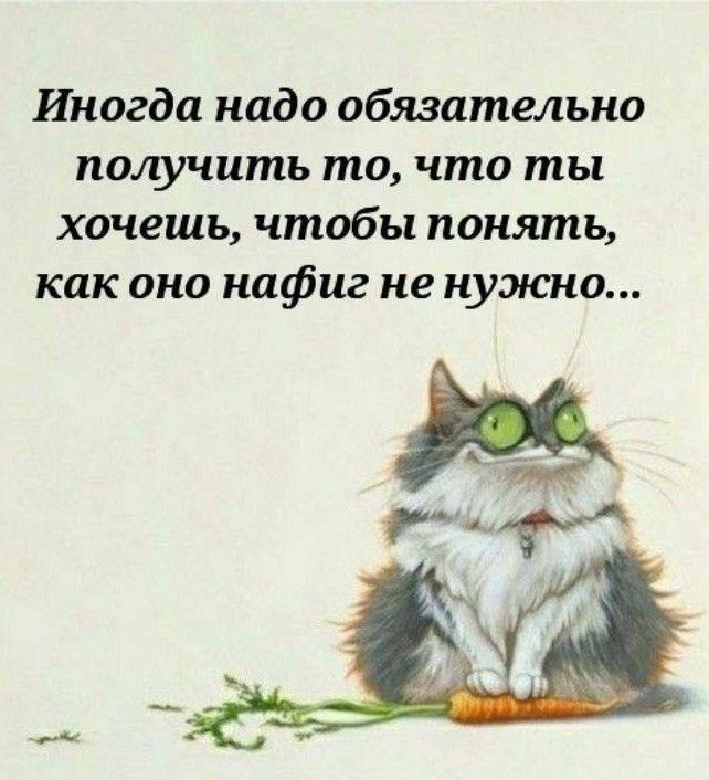 Иногда надо обязательно получить то что ты хочешь чтобы понять как оно нафиг не нужно