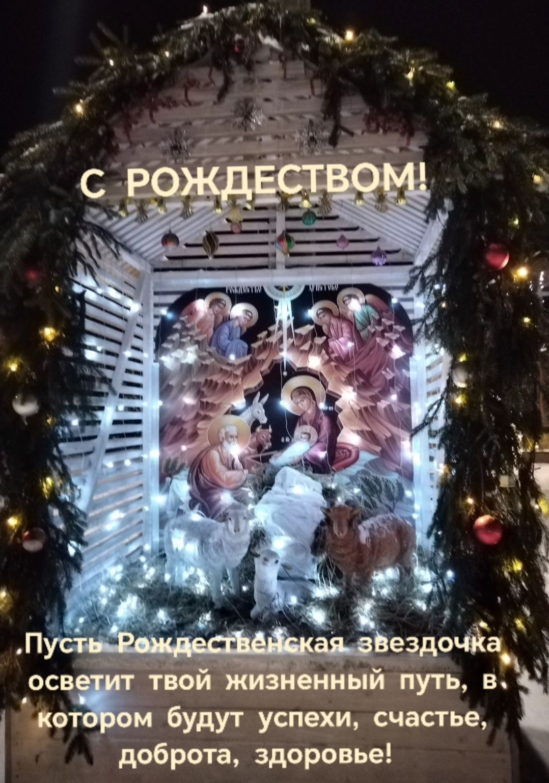 С РОЖДЕСТВОМ! Пусть Рождественская звездочка осветит твой жизненный путь, в котором будут успехи, счастье, доброта, здоровье!