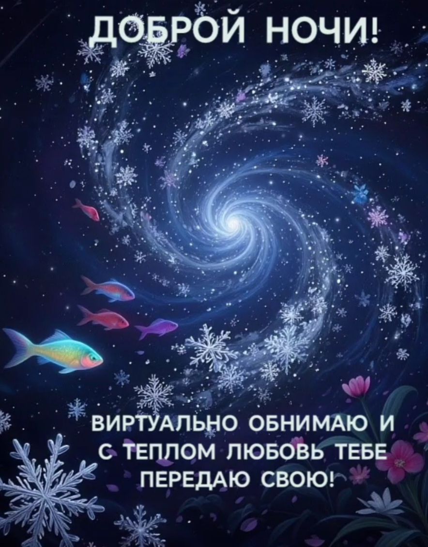 Доброй ночи! 
Виртуально обнимаю и с теплом любви тебе передаю свою!