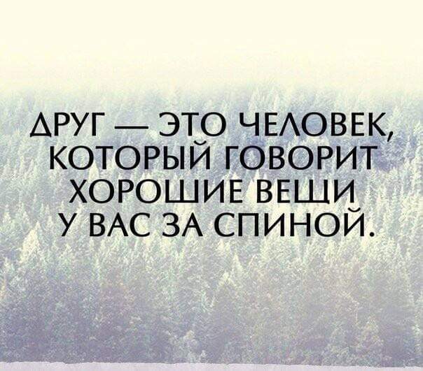 АРУГ ЭТО ЧЕАОВЕК КОТОРЫЙ ГОВОРИТ ХОРОШИЕ ВЕЩИ У ВАС ЗА СПИНОИ