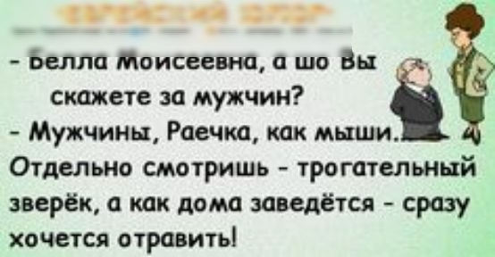 скажете зп мужчин Мужчины Раечкп как мыши Отдельно смотришь трогательный зверек как дом шедётся сроду хочется отравить _ _ЕЕЁЁЗЁУЭ 322 Биша Моисеевна шо Вы _