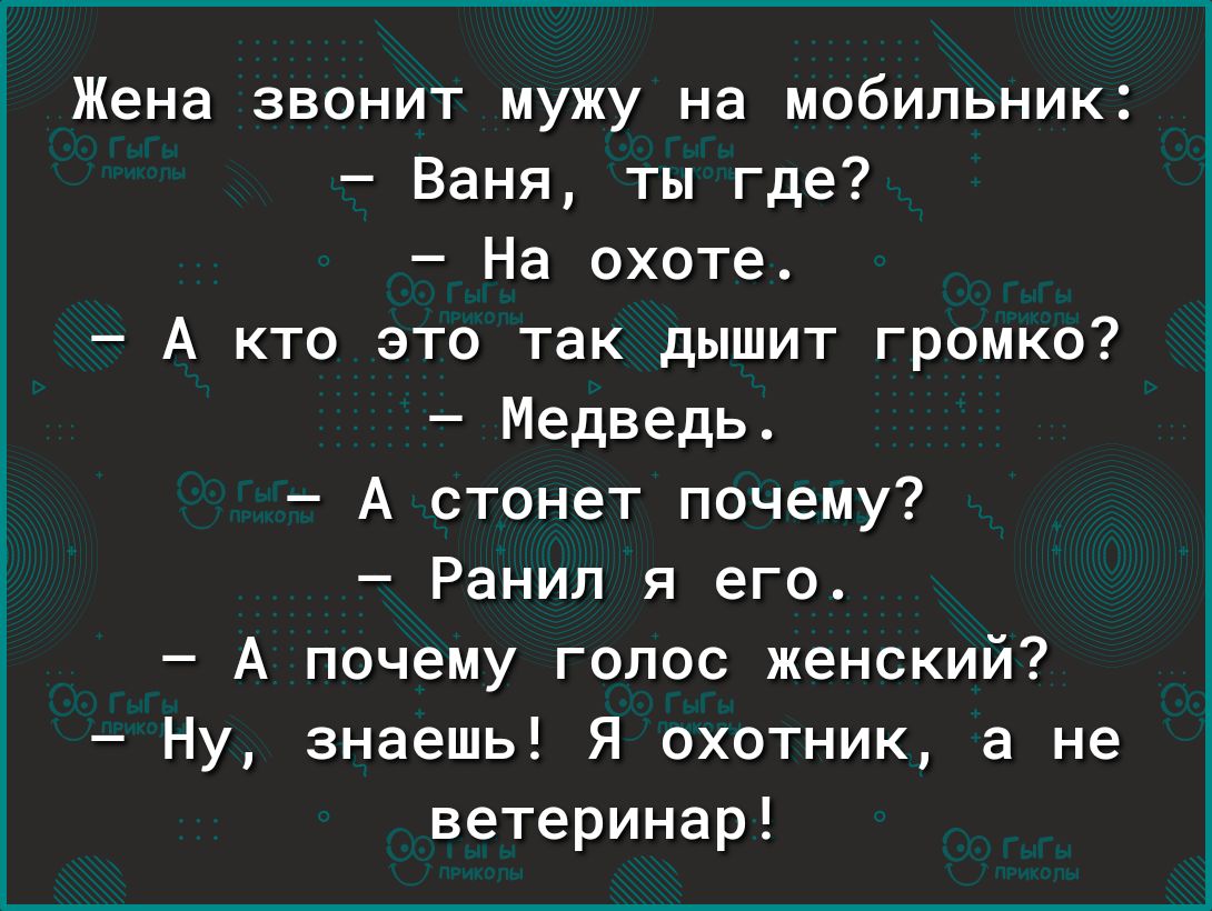 муж собирается на охоту анекдот | Дзен