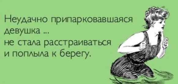 Неудачно припарковавшаяся девушка не стада рассграиваться и ПОПЫАЗ берегу