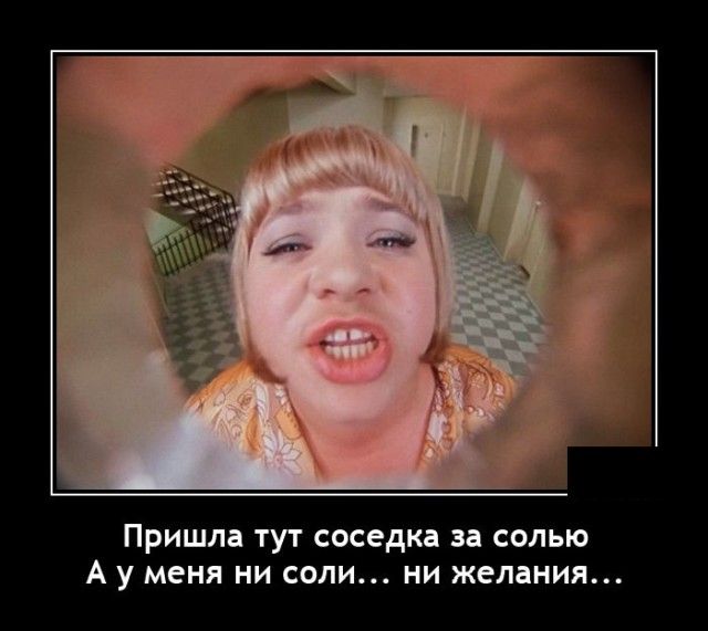 Пришла тут соседка за солью А у меня ни соли ни желания