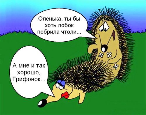 Оленька ты бы хоть лобок побрила чтоли А мне и так хорошо Трифонок