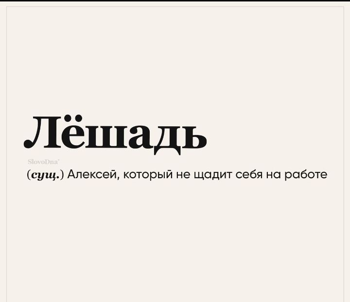 Лёшадь и Алексей который не щадит себя на работе