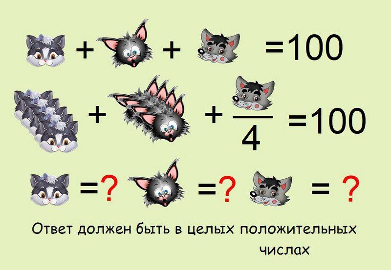 Ответ должен быть в целых положительных числах