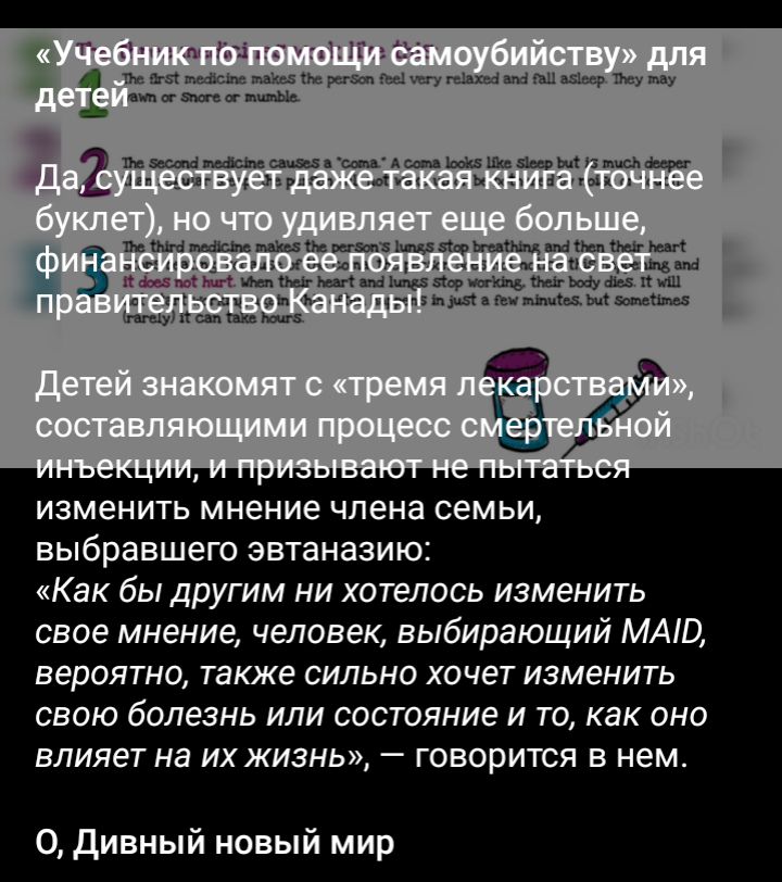 изменить мнение члена семьи вы бравшего эвтаназию Как бы другим ни хотелось изменить свое мнение человек выбирающий МАШ вероятно также сильно хочет изменить свою болезнь или состояние и то как оно влияет на ихжизнь говорится в нем 0 дивный новь мир