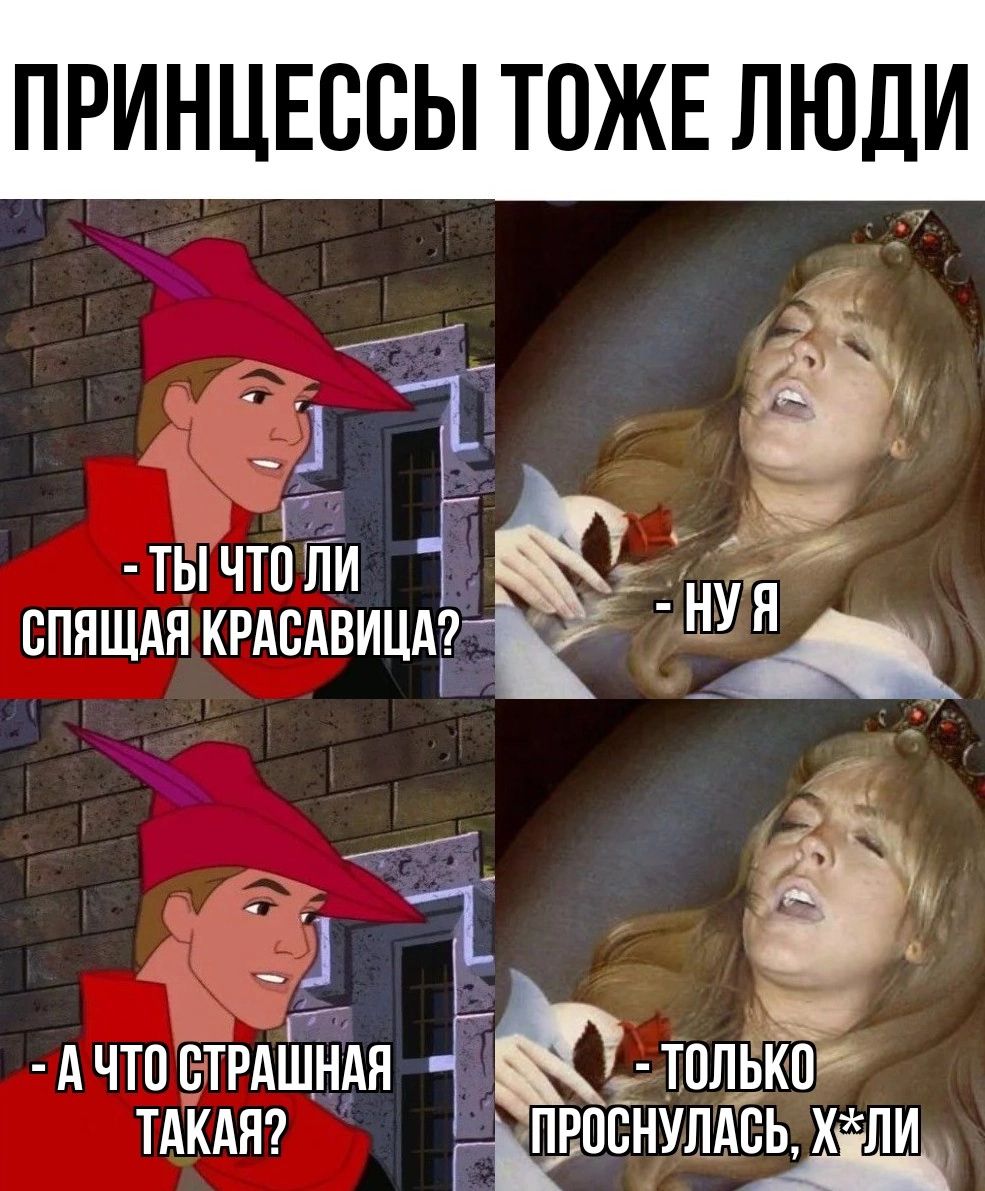 ПРИНЦЕССЫ ТОЖЕ ЛЮДИ а ТЫ ЧТП ЛИ _ _ спящая крдсдвицтъ НАА А ЧТО СТРАШНАН ТППЬКП ТАКАЯ _НРЕПВНУПАВЬ ХіПИ