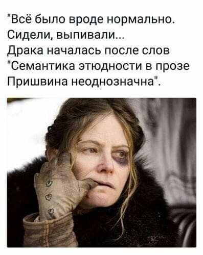 Всё было вроде нормально Сидели выпивали Драка началась после слов Семантика зтюдности в прозе Пришвина неоднозначнаЁ