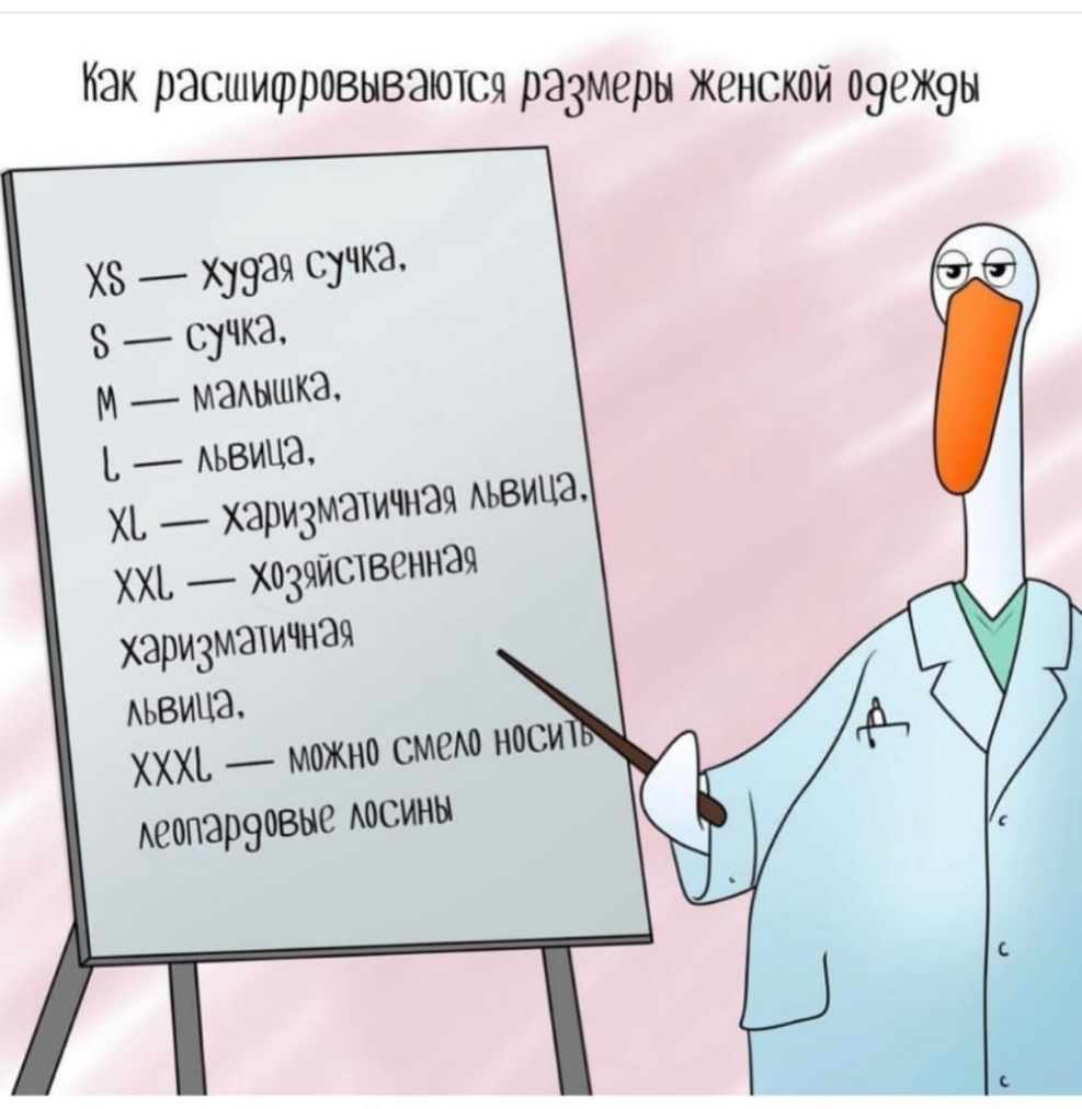 Как расшифровываююя размеры женской 09еж9ы