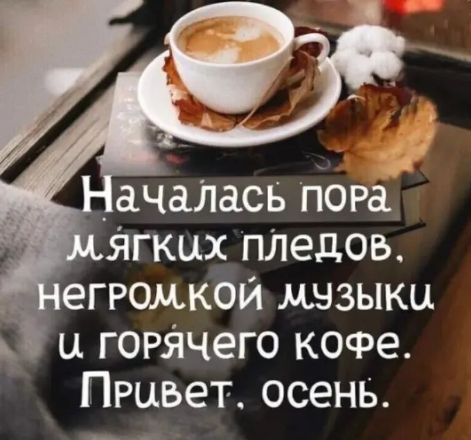 _ачаЛась пора ягкцх пЛедов егромкои мызыкц ц горяч его кофе Привет осень