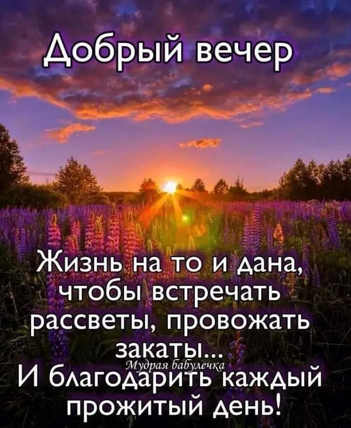 ЖиздБНа то и Аана чтобы двстречать рассветы провожать зайдём а И бАагоЁ ри ь каждый прожитый Аень