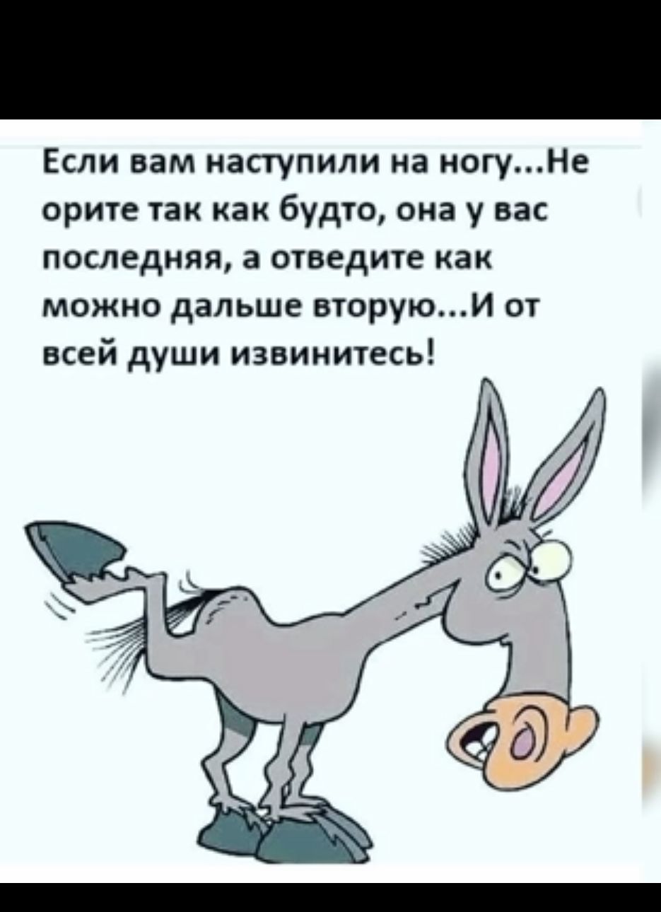 Если вам наступили на ногуНе орите так как будто она у вас последняя а отведите как можно дальше вторуюи ш всей души извинитесь