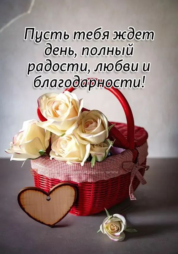 Пусть тебя ждет день полный радости любви и благрдатдщэсти