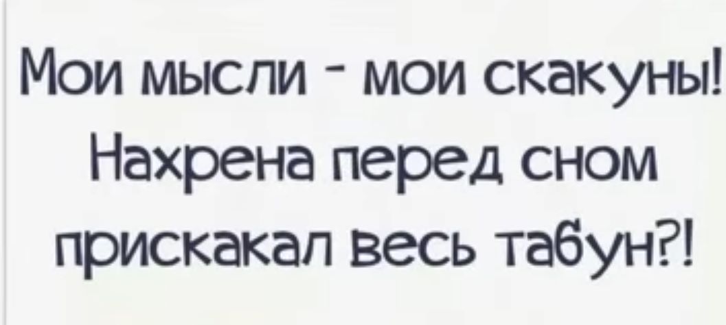 Мои мысли мои скакуны Нахрена перед сном прискакал весь табун
