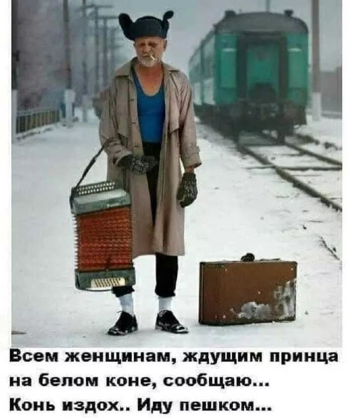 А ВСЕМ женщинам ЖДУЩИМ ПРИНЦ на белом коне сообщаю Конь излом Иду пешком