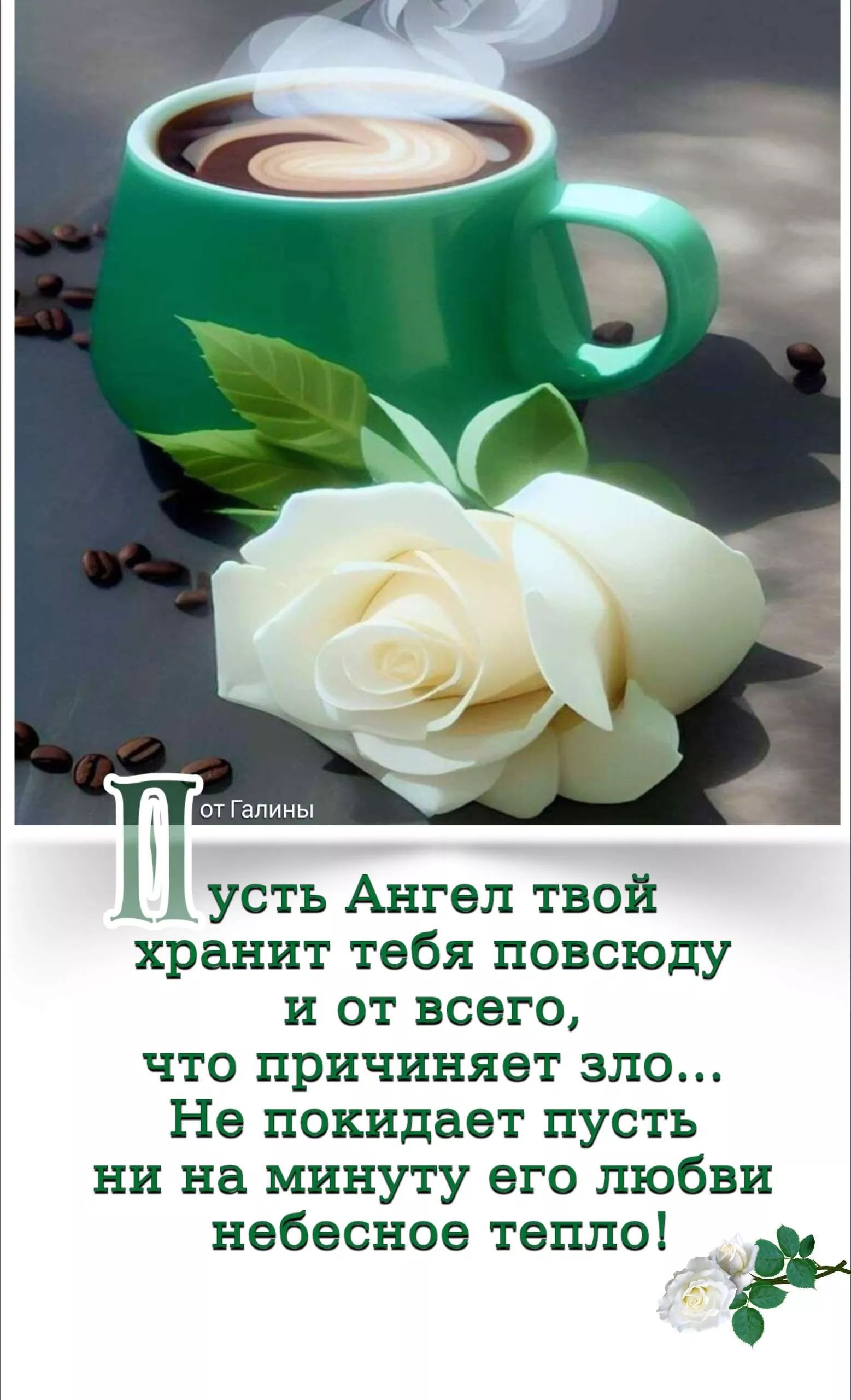 щ Гапины 11 усть Ангел твой хранит тебя повсюду и от всего что причиняет зло Не покидает пусть ни на минуту его любви небесное тепло у