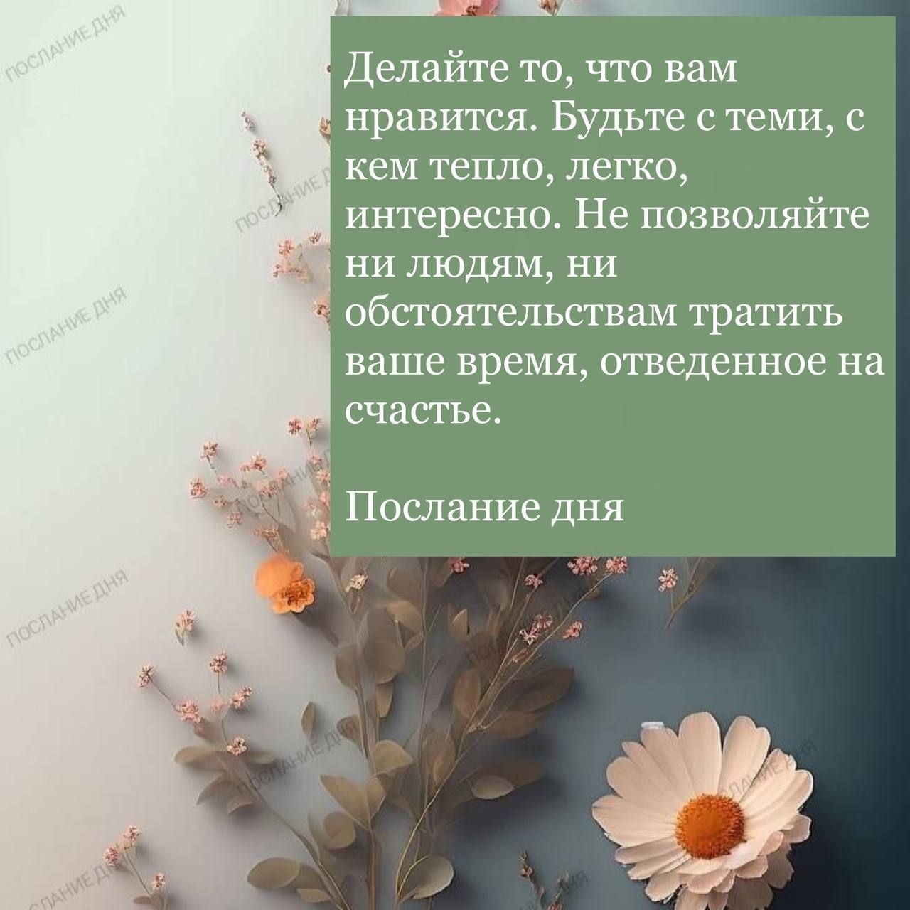 Делайте то что вам нравится Будьте с теми кем тепло легко интересно Не позволяйте ни людяМ ни обстоятельствам тратить ваше время отведенное на