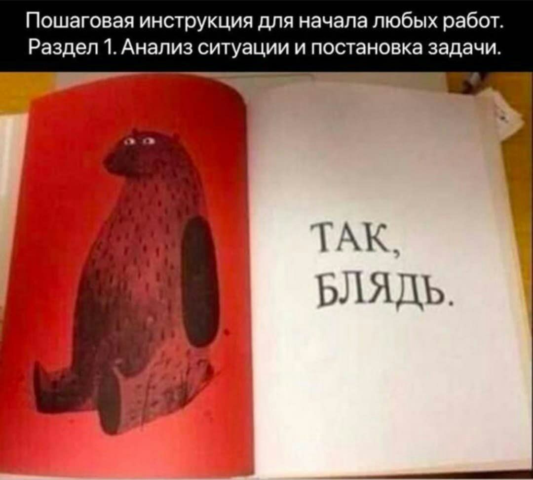 Пошаговая инструкция для начала любых работ Раздел 1 Анализ ситуации и постановка задачи