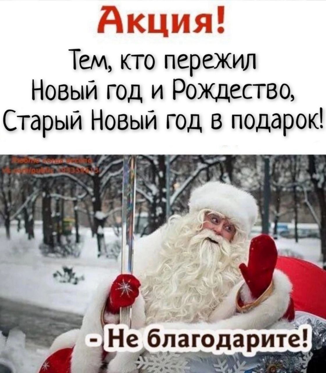 у _ Тем кто пережил Новый год и Рождество Старый Новый год в подарок Не бпагодаРитё