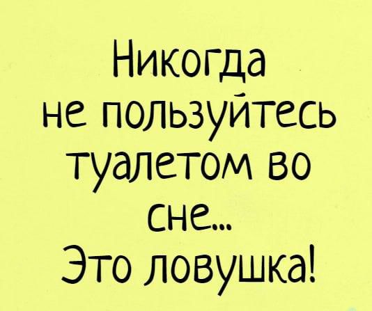 Никогда не пользуйтесь туалетом во сне Это ловушка