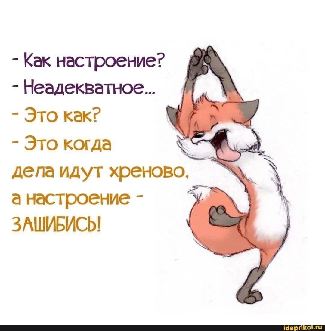 Как настроение Неадекватное Это как Это когда дела идут хреново анестроение ЗАШИБИСЬ