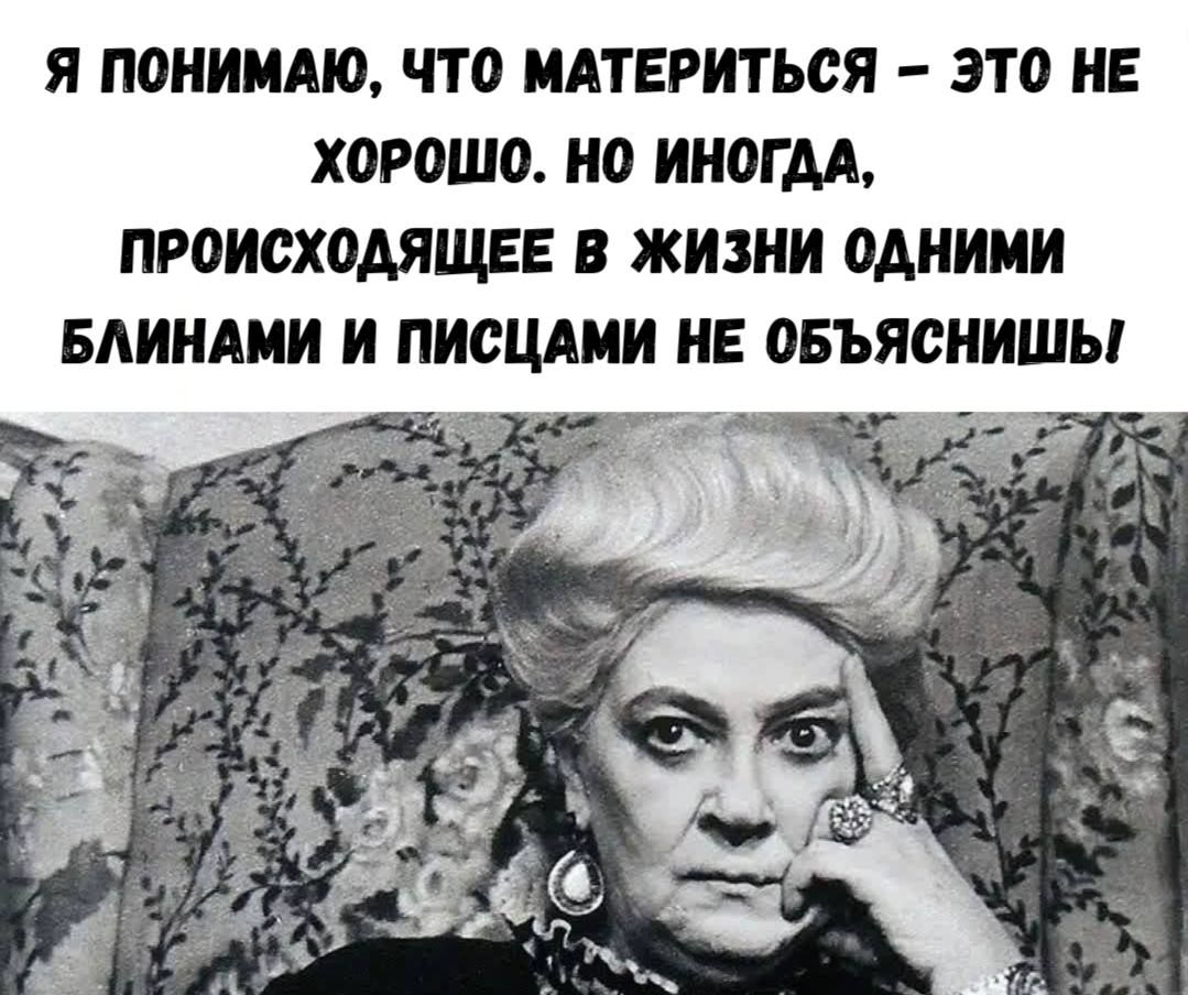 Я понимаю, что материться – это не хорошо. но иногда, происходящее в жизни одними блинами и писцами не объяснишь