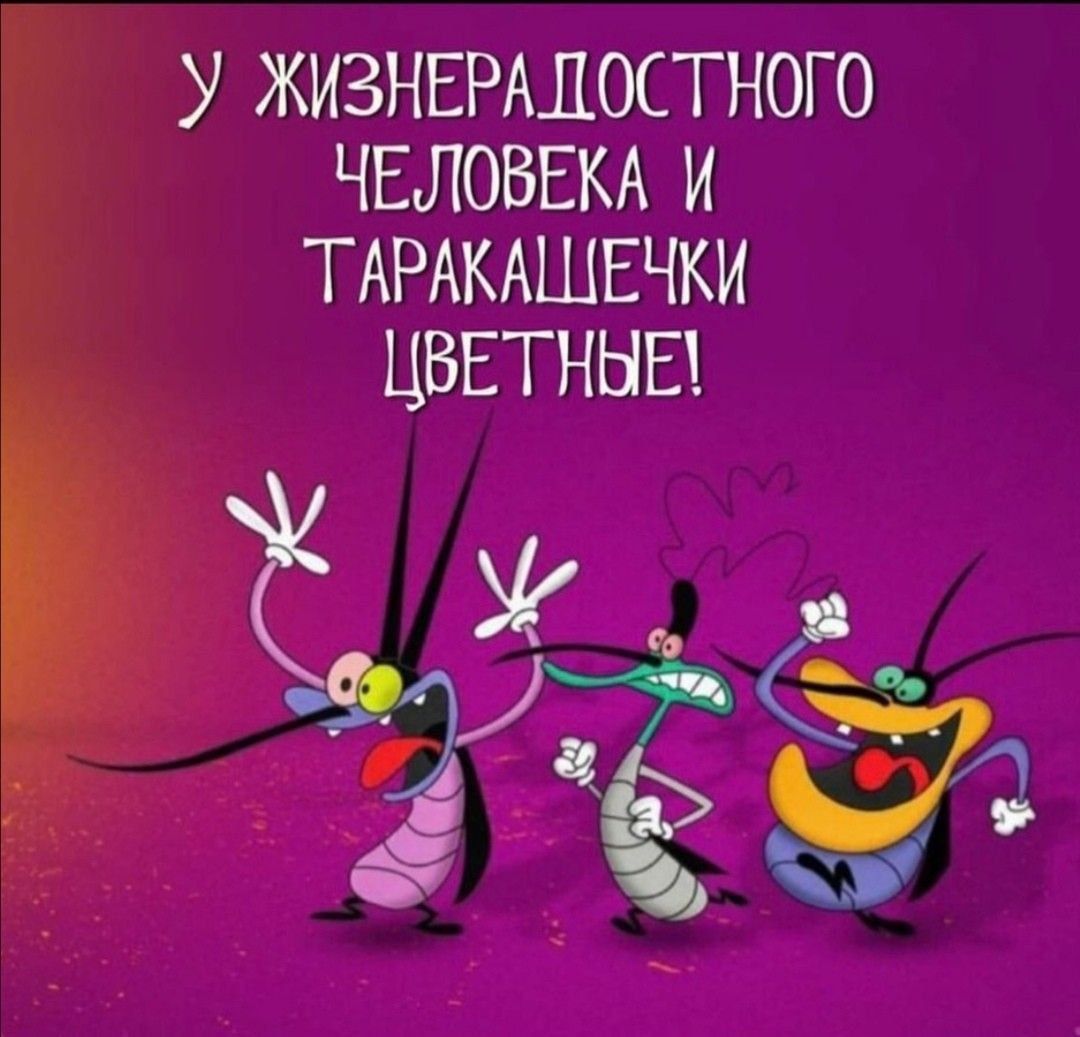 У ЖИЗНЕРАДОСТНОГО ЧЕЛОВЕКА И ТАРАКАНЧИКИ ЦВЕТНЫЕ!